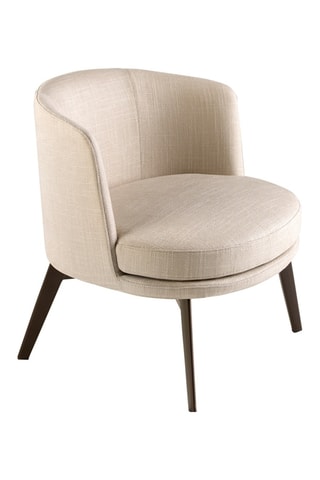 Poltrona - Crema e marrone - In tessuto