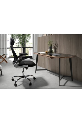 Sedia da scrivania con ruote - 
Nero