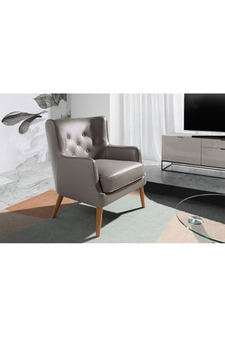 Poltrona in pelle - Grigio e neutro