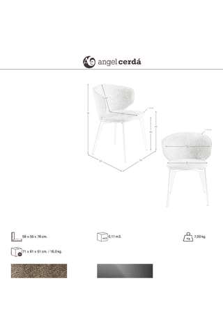 2 chaises - 59 x 55 x 76 cm