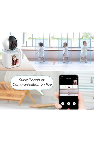 Videocamera di sorveglianza Eko - 1080p - Wi-Fi - Schermo 2,4 pollici