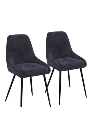 Sedie Olivia in velluto e piedi in metallo - 47,5 x 79 x 54 cm – set x 2