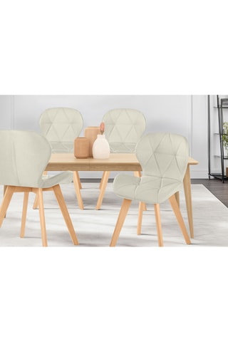 4 sedie in legno e faggio Gatsby - 47,5 x 50 x 79 cm