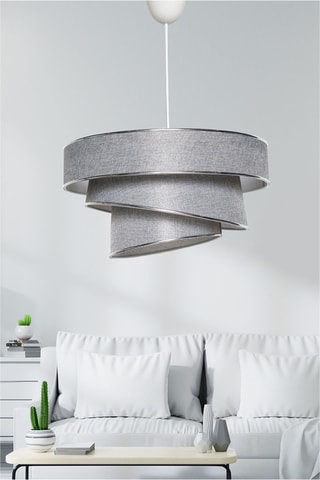Lampadario Couper - Grigio e argentato - 60 W