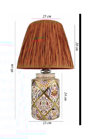 Lampada da tavolo in ceramica - Marrone - 40 W
