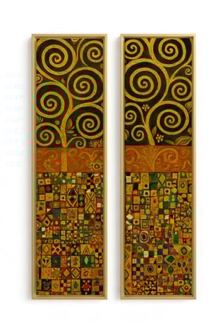 2 Wanddecoraties - 25 x 100 cm