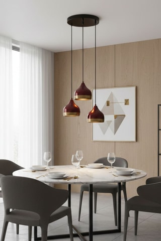 Lampadario - Bordeaux - 3 x 40 W