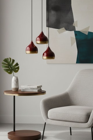 Lampadario - Bordeaux - 3 x 40 W