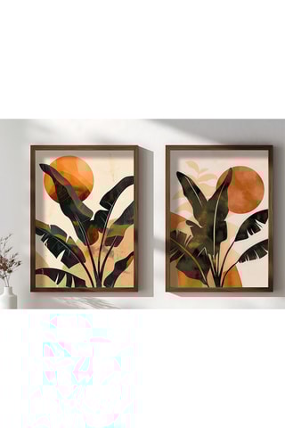 2 dipinti decorativi con cornice in MDF Danielle - 70 x 50 cm 