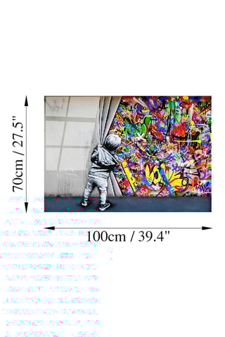 Gehard Glazen Wanddecoratie Bérénice - 100 x 70 cm