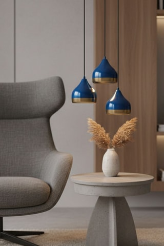 Lampadario - Blu elettrico - 3 x 40 W