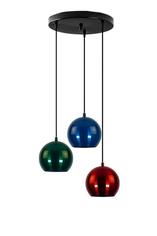 Lampadario - Rosso e verde chiaro - 3 x 40 W