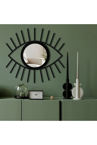 Specchio - 48 x 45 cm - Argentato e nero