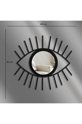 Specchio - 48 x 45 cm - Argentato e nero