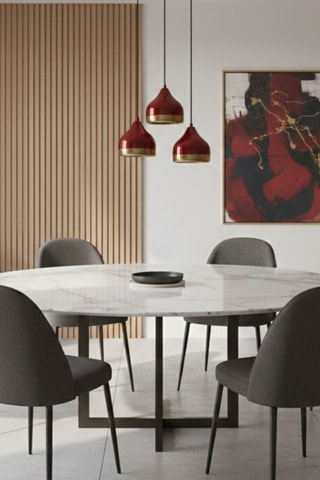 Lampadario - Rosso - 3 x 40 W