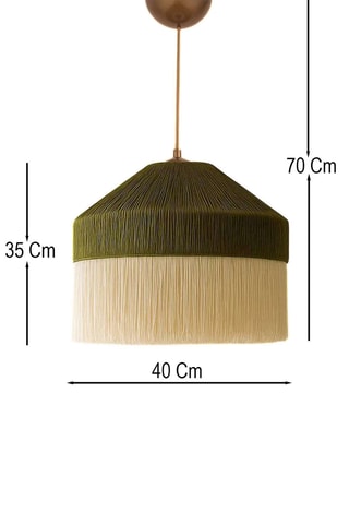 Lampadario - Kaki ed ecrù - 40 W