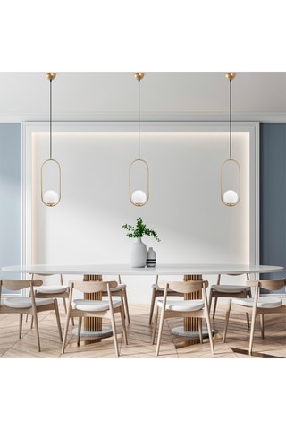 Lampadario Mudoni - Dorato e nero - 40 W