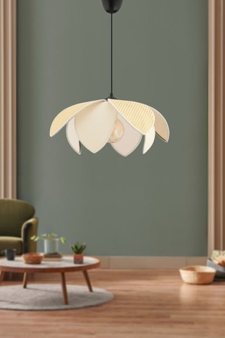 Lampadario - Beige ed ecrù - 40 W