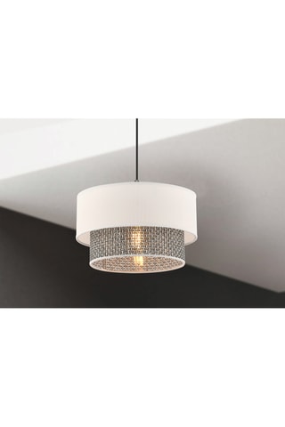 Lampadario Echo - Bianco e grigio - 45-60 W
