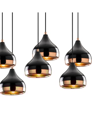 Lampadario Yildo - Nero e dorato - 7 x 40 W