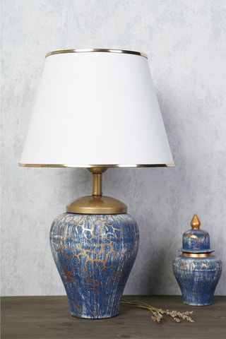 Lampada da tavolo YL203 - Blu e bianco - 60 W