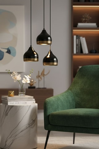 Lampadario - Nero - 3 x 40 W