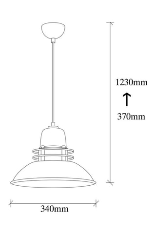 Lampadario Berceste - Nero - 100 W