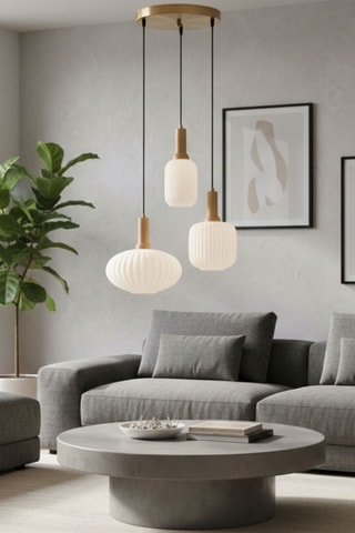 Candeeiro suspenso - Dourado - 3 x 40 W