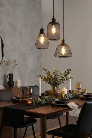 Lampadario - Nero - 3 x 40 W