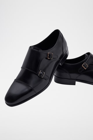 Derbys à boucles en cuir Maksim - Noir