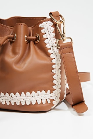 Bolso saco de piel Isalys - Coñac