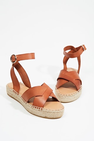 Sandalias de piel Rozenette - Camel