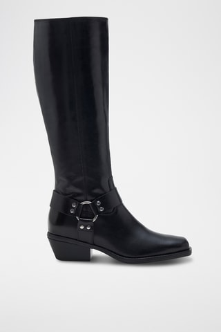 Botas de piel bovina Delta - Negro