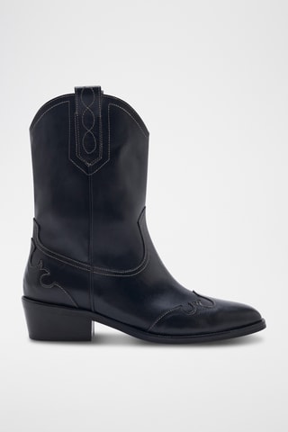 Botas de piel Memphis - Negro