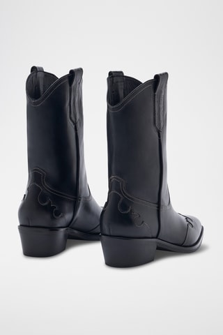 Botas de piel Memphis - Negro