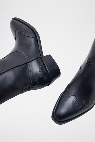 Botas de piel Memphis - Negro