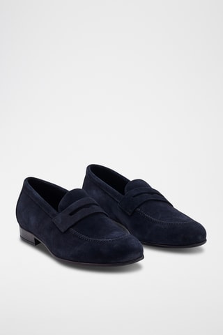 Mocasines de piel Gustavo - Azul marino