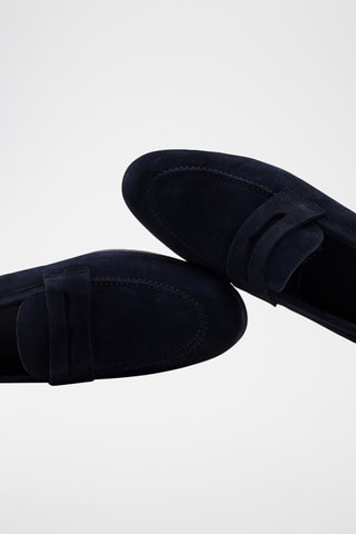 Mocasines de piel Gustavo - Azul marino