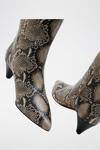 Botines de piel bovina Kristen - Marrón y negro