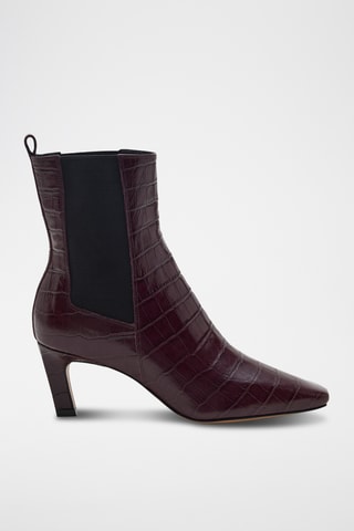 Botines Chelsea de piel Kristin - Burdeos