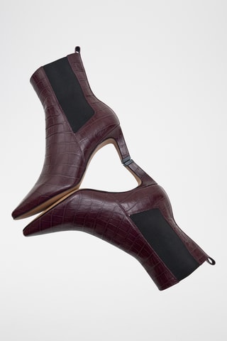 Botines Chelsea de piel Kristin - Burdeos