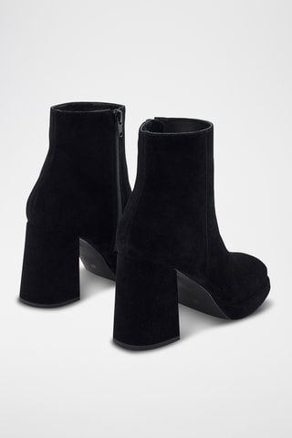 Botines de piel caprina Lireya - Negro