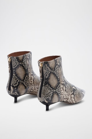 Botines de piel bovina Kendo - Negro y blanco