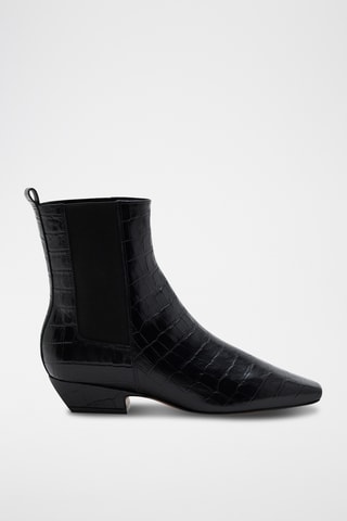 Botines Chelsea de piel Key - Negro