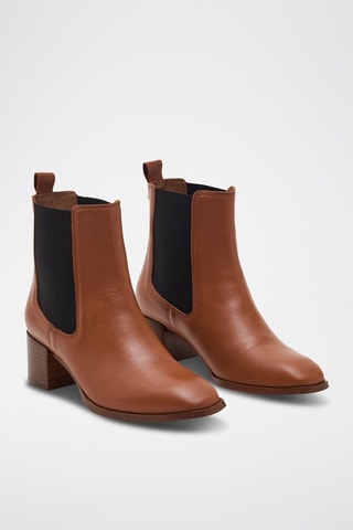 Botines Chelsea de piel bovina Marcia - Marrón