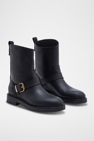 Botines de piel Margaret - Negro