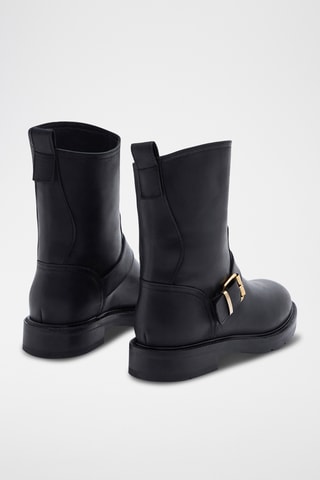 Botines de piel Margaret - Negro