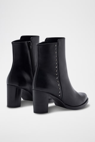 Botines de piel Maria - Negro