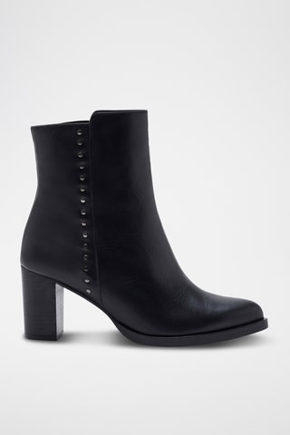 Botines de piel Maria - Negro