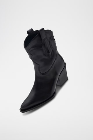 Botines de piel bovina Dakota - Negro